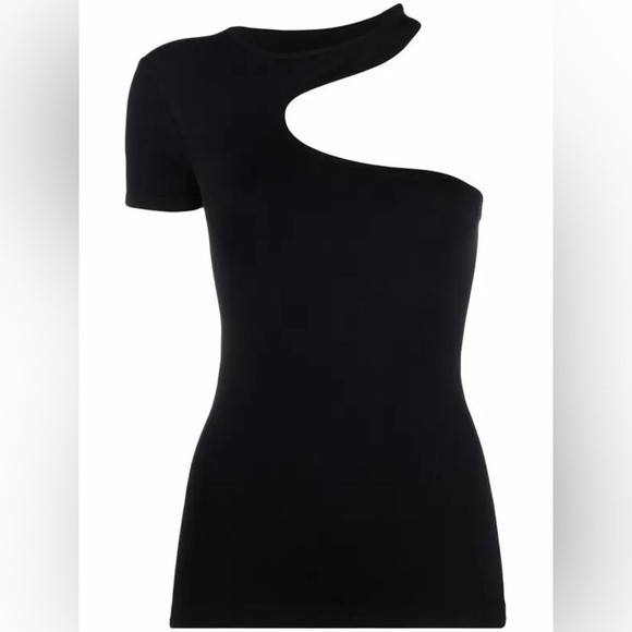 NWT Helmut Lang Black Cut-Out Short Sleeve
Seemless Jersey Tee Size M/L - Picture 4 of 6